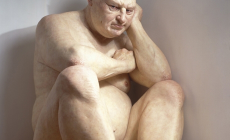 Ron Mueck, Big Man, 2000, sculpture technique mixte