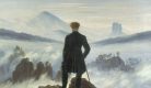 Caspar David Friedrich, Le Voyageur au-dessus de la mer de brume, 1818, Kunsthalle, Hambourg. Caspar David Friedrich, Le Voyageur au-dessus de la mer de brume, 1818, Kunsthalle, Hambourg.