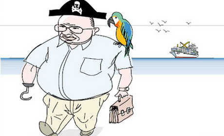 Le chef du Mossad, Meir Dagan, caricaturé par Biderman pour le journal <em>Haaretz.</em>