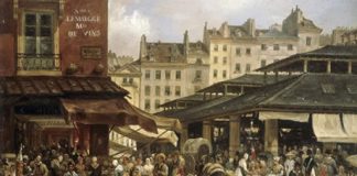Giuseppe Canella, Les Halles et la rue de la Tonnellerie.