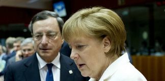 Angela Merkel affronte Mario Draghi, gouverneur de la BCE