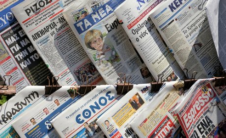 La presse grecque chamboulée par la crise