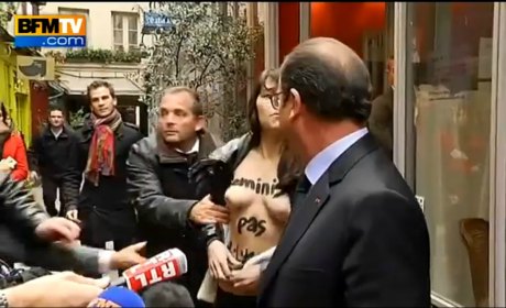 Les Femen et Hollande