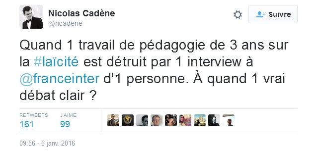 tweet Nicolas Cadène