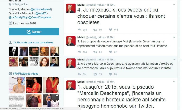 Mehdi Meklat: reviens, Marcelin, reviens!