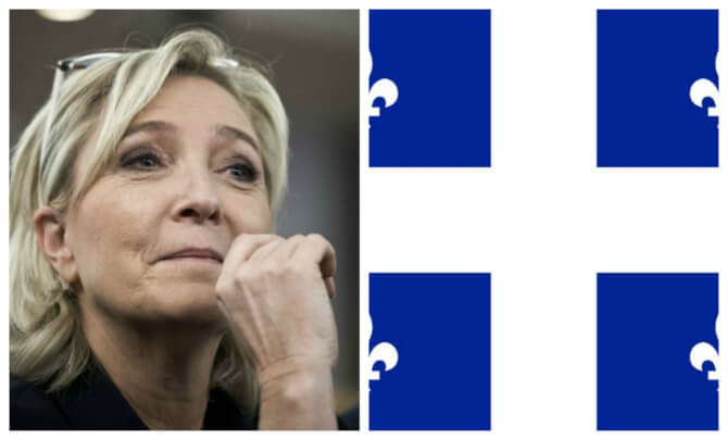 Québec: les nationalistes chamboulés par Le Pen