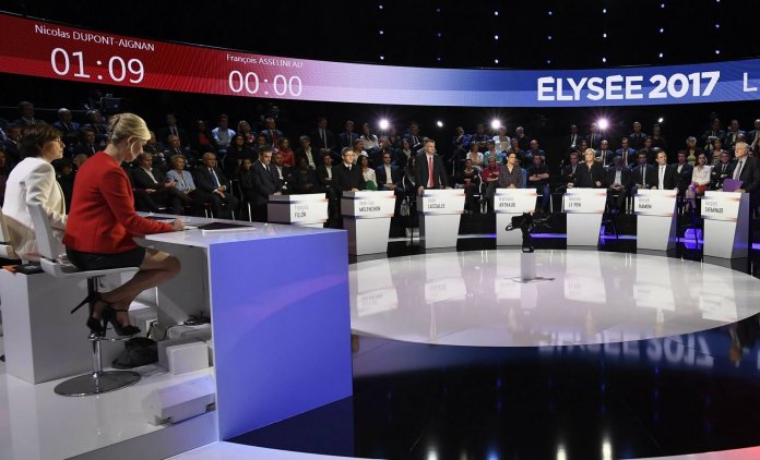 elkrief ferrari melenchon poutou fillon