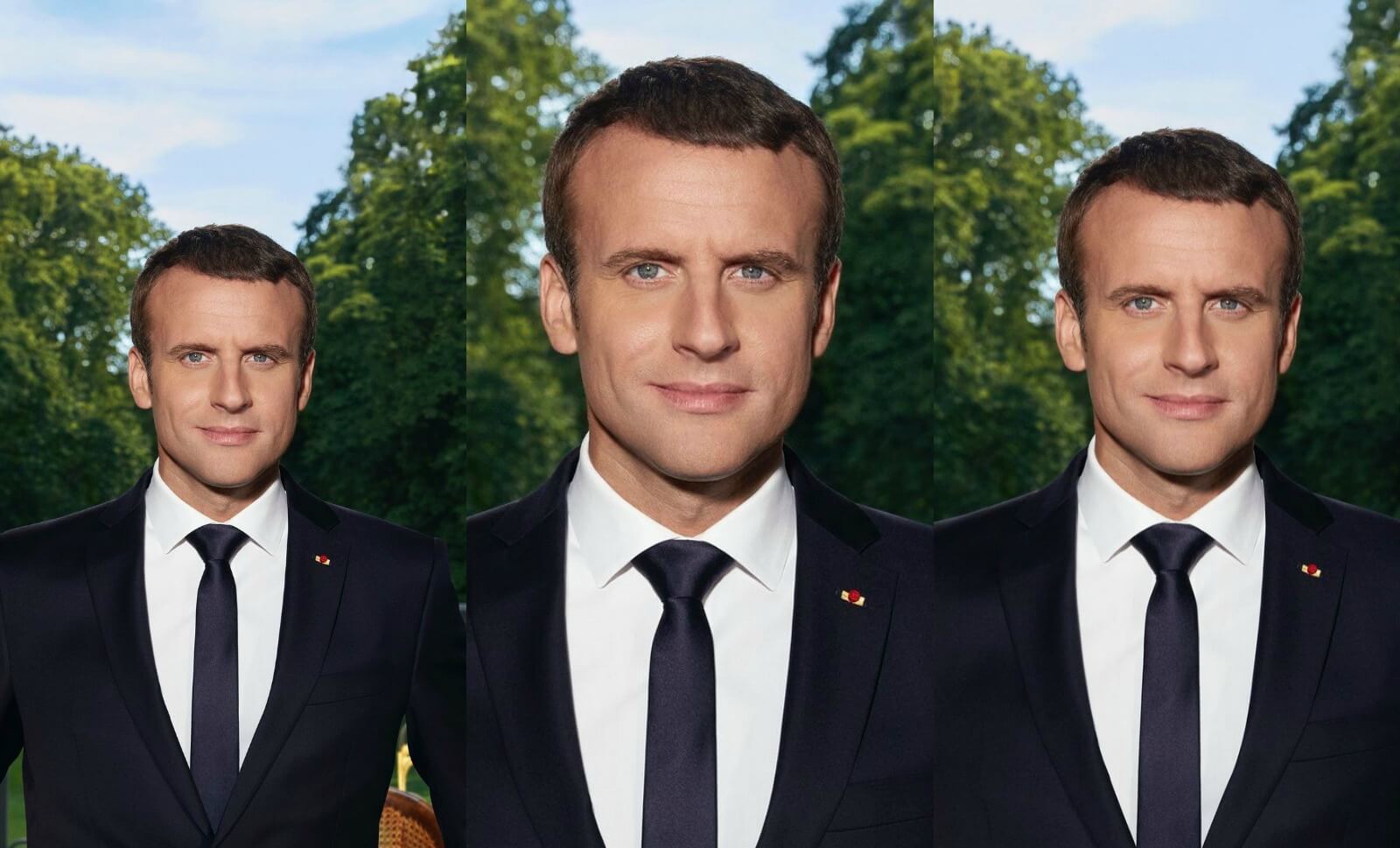 Photo officielle: Portrait de Macron en Julien Sorel