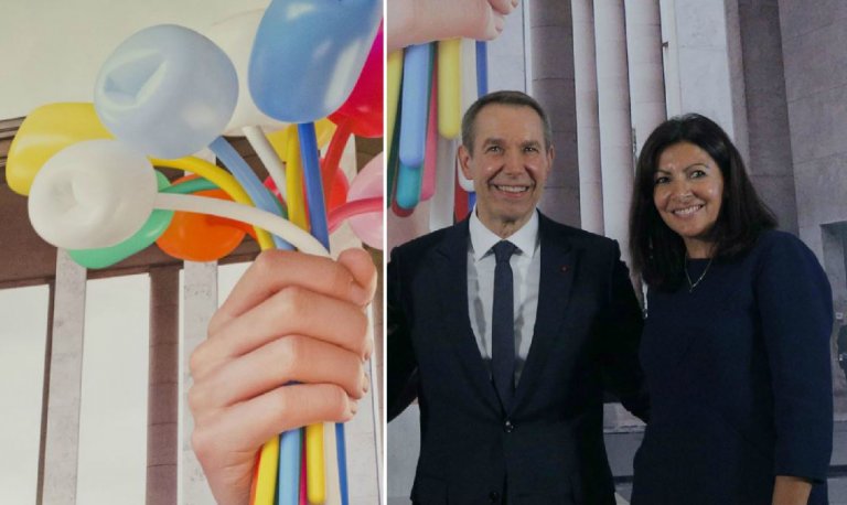 Jeff Koons et Anne Hidalgo: c&rsquo;est le bouquet!