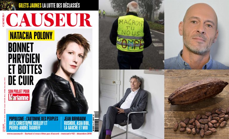 Natacha Polony, bonnet phrygien et bottes de cuir