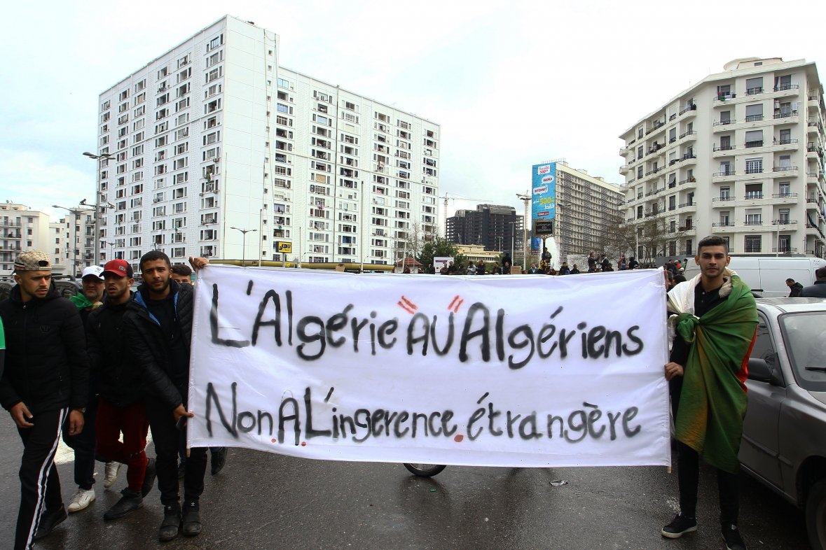 Manifestation contre "l'ingérence étrangère" à Alger. PPAgency/SIPA / 00900151_000007