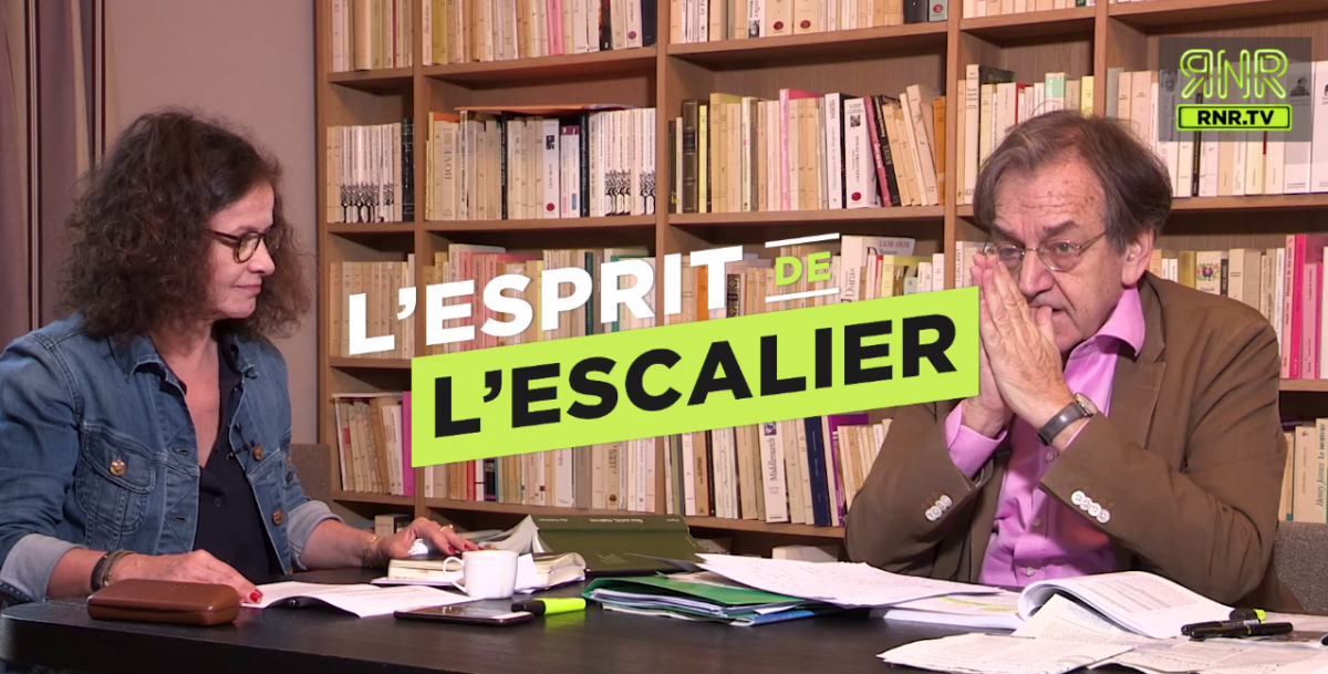 Elisabeth Lévy reçoit chaque mois Alain FInkielkraut dans l'Esprit de l'escalier sur la webtélé REACnROLL.
