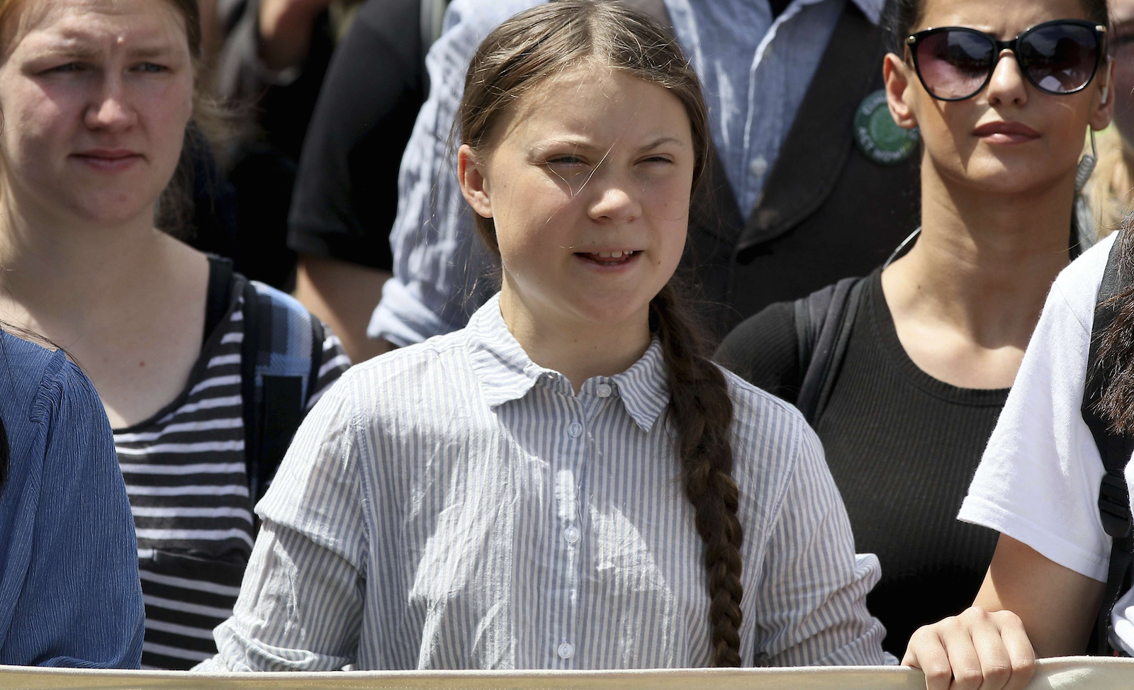 Greta Thunberg manifestant en Autriche © Ronald Zak/AP/SIPA Numéro de reportage : AP22342086_000003