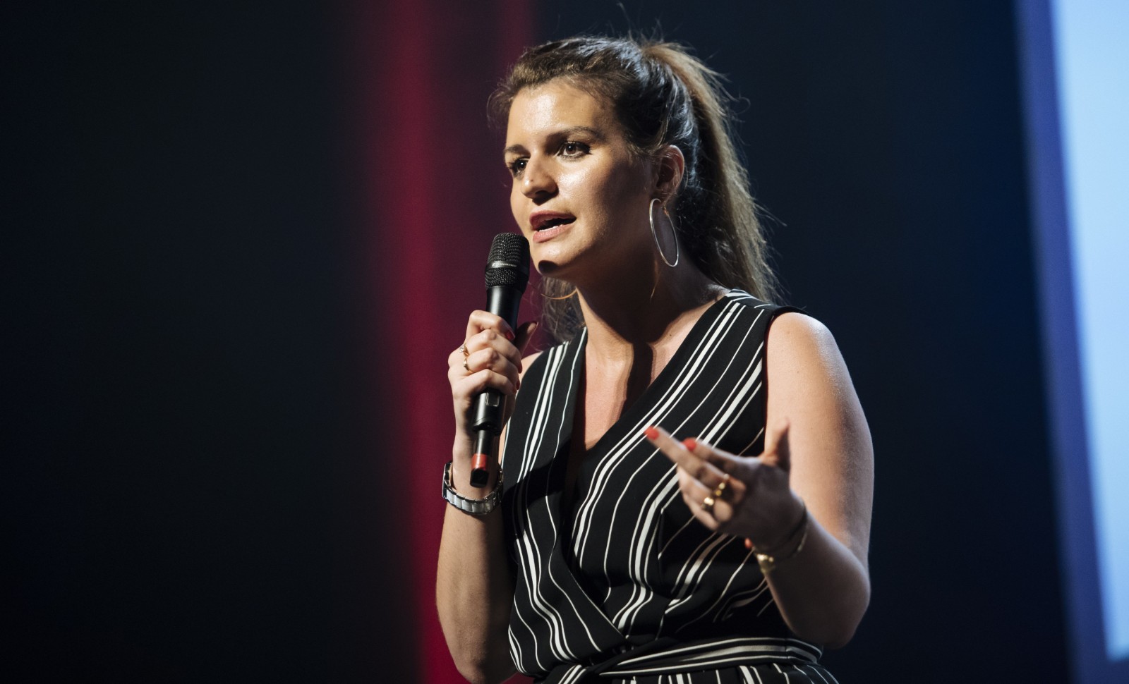 Marlène Schiappa lors d'un meeting LREM - Lewis JOLY/SIPA/1907221633