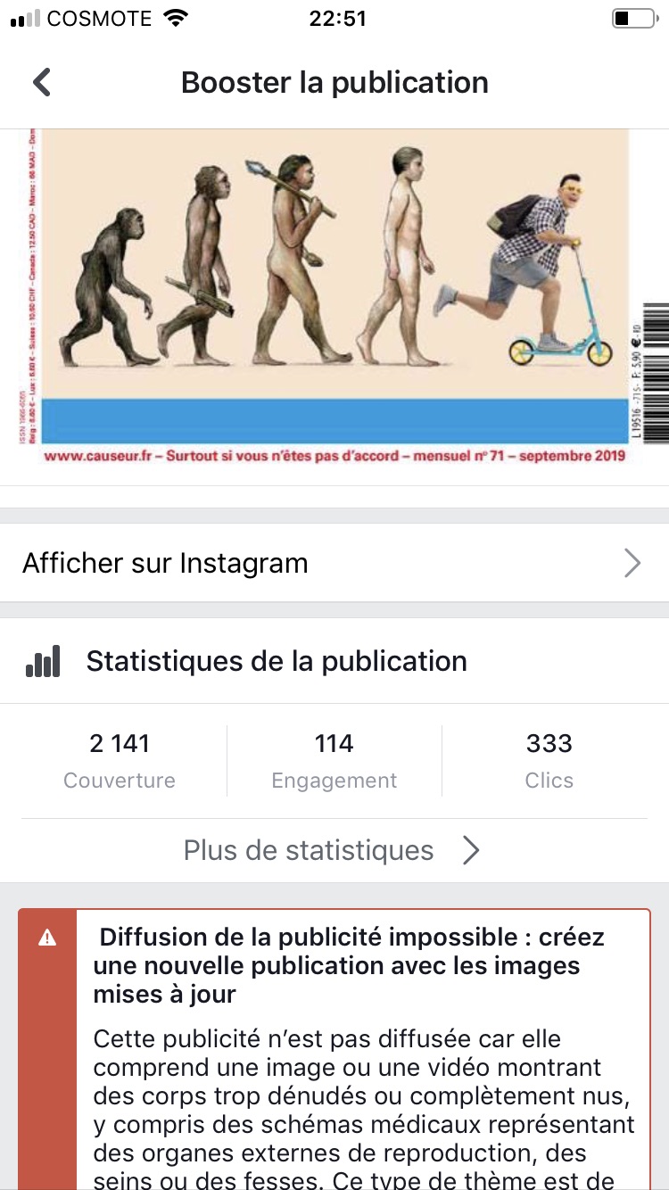 La dernière Une de Causeur déplait à Facebook