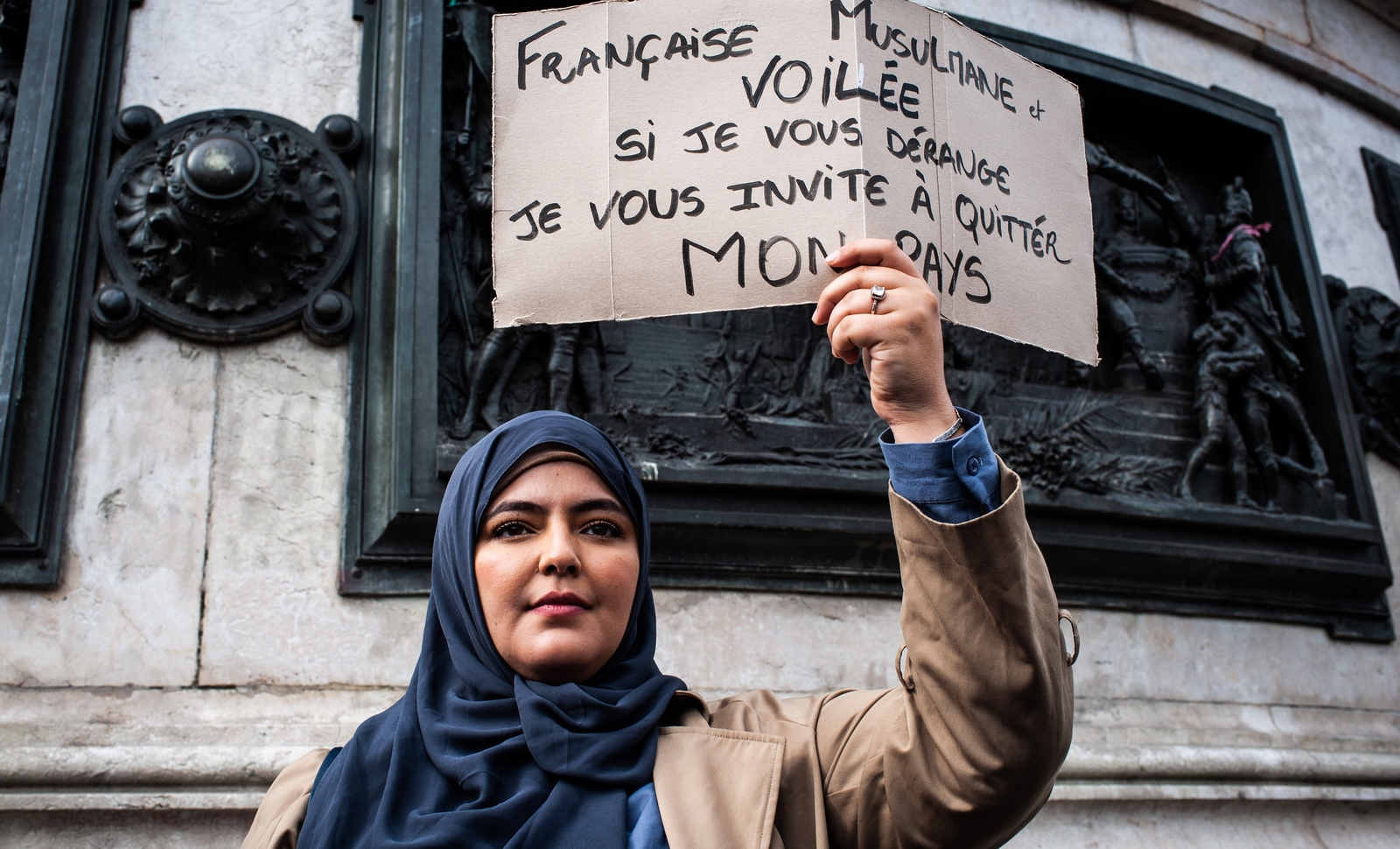 Rassemblement contre l'islamophobie, Paris, 19 octobre 2019. (c) Benjamin Mengelle / Hans Lucas / AFP