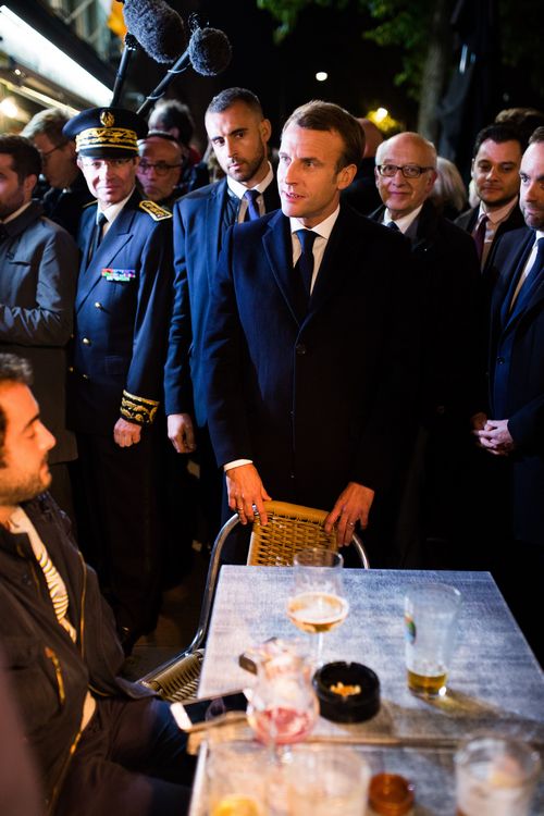 Emmanuel Macron en visite à Rouen, 30 octobre 2019. (c) Raphael Lafargue - POOL/ SIPA