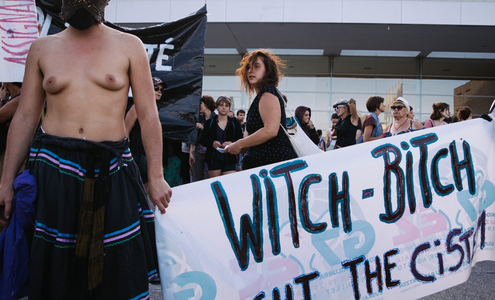 Une manifestation féministe non mixte, organisée en marge du contre-sommet du G7, Irun (Espagne), 22 août 2019 © Marie Magnin/ Hans Lucas/ AFP