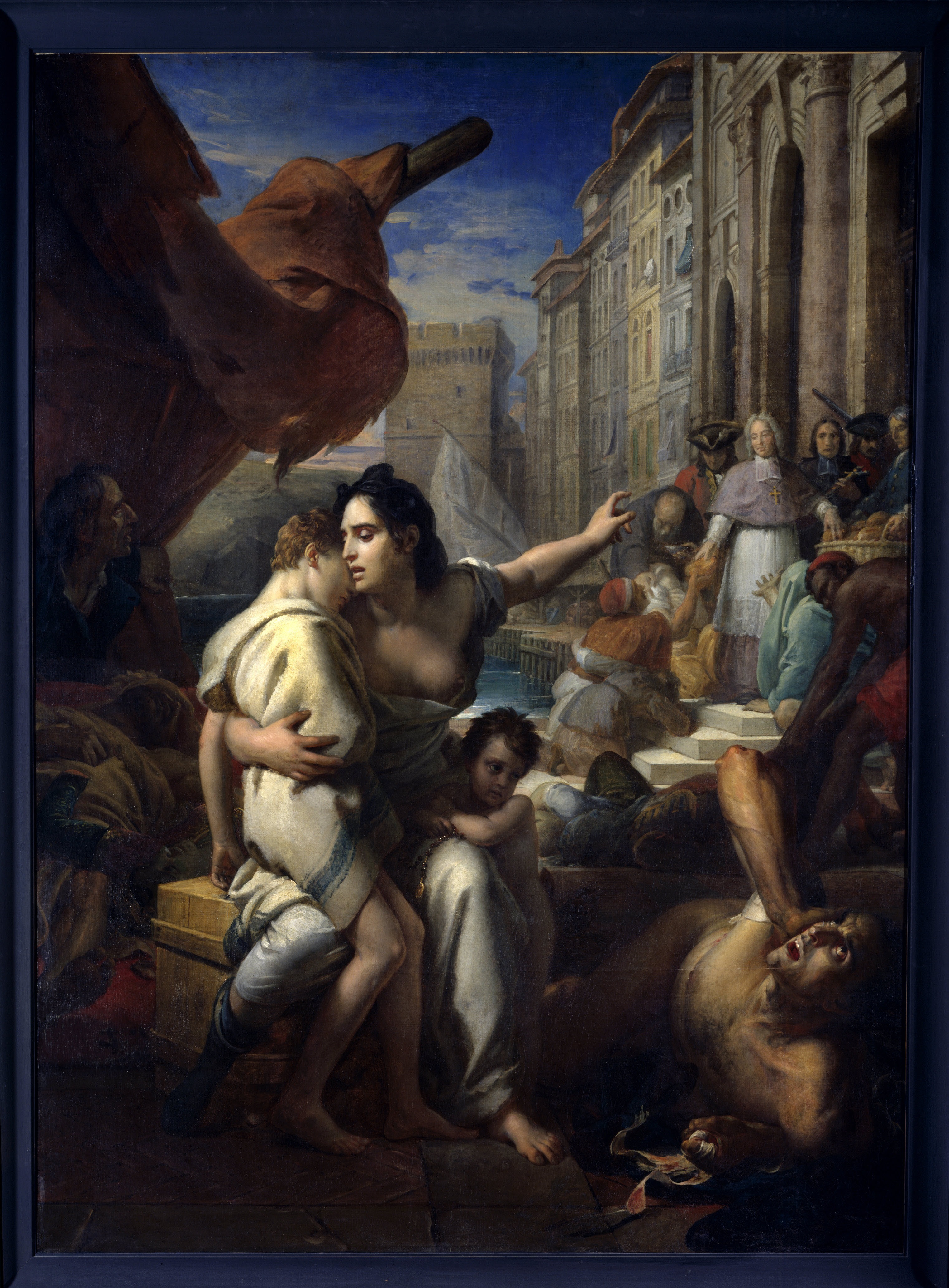 Monseigneur de Belsunce pendant la peste de Marseille. Peinture de Francois Gerard (1770-1837) 1834 Dim. 2,58x1,91 m Marseille, musee des Beaux Arts © photo Josse/leemage