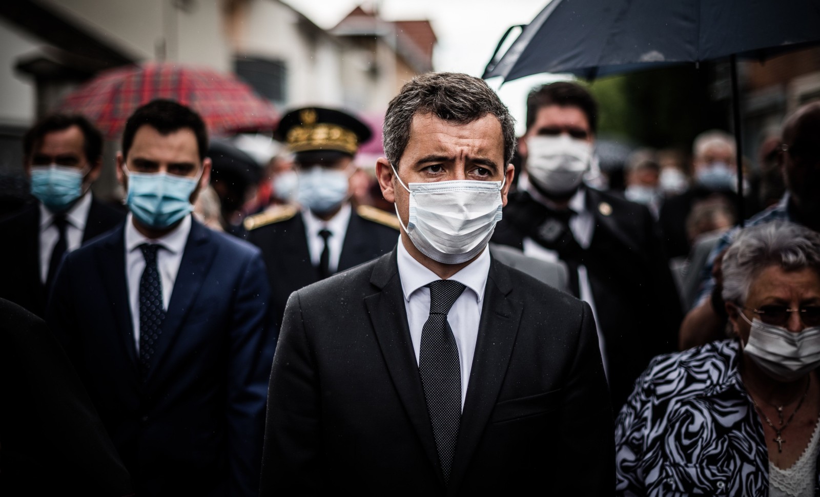 Gérald Darmanin à Saint-Étienne-du-Rouvray, juillet 2020 © NICOLAS MESSYASZ/SIPA Numéro de reportage: 00974295_000027