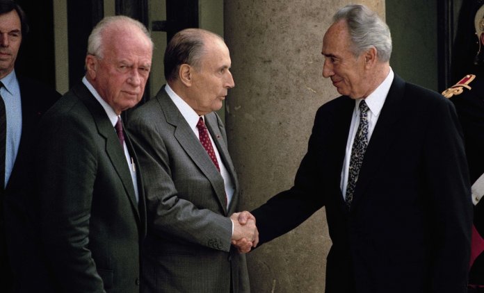 israel francois mitterrand rabin peres