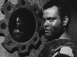 Orson Welles jouant Othello en 1951.