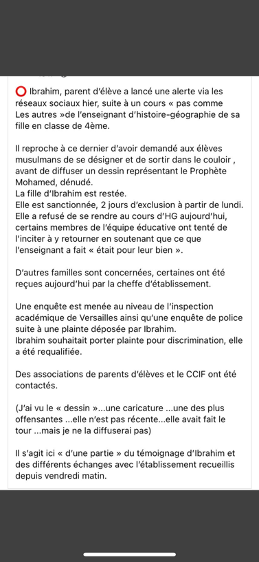 Message sur Facebook