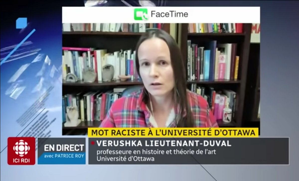 L'enseignante Verushka Lieutenant-Duval. Image: Capture d'écran YouYube / Radio-Canada Info.