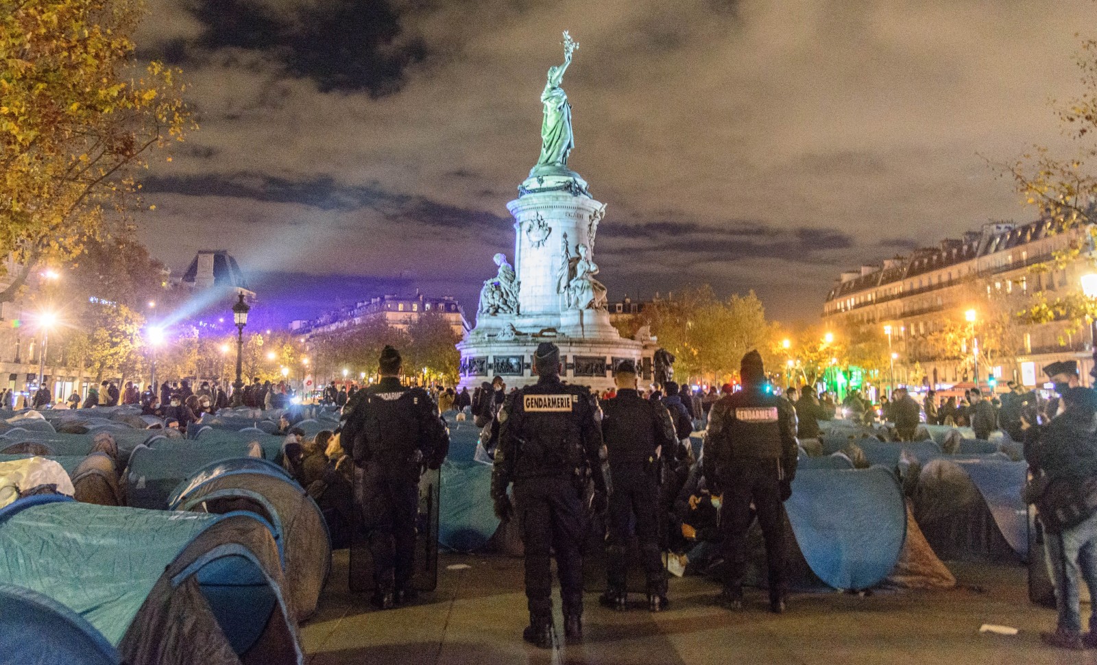 Place de la République à Paris, le 23 novembre 2020 © MICHEL SETBOUN/SIPA Numéro de reportage: 00992241_000006.