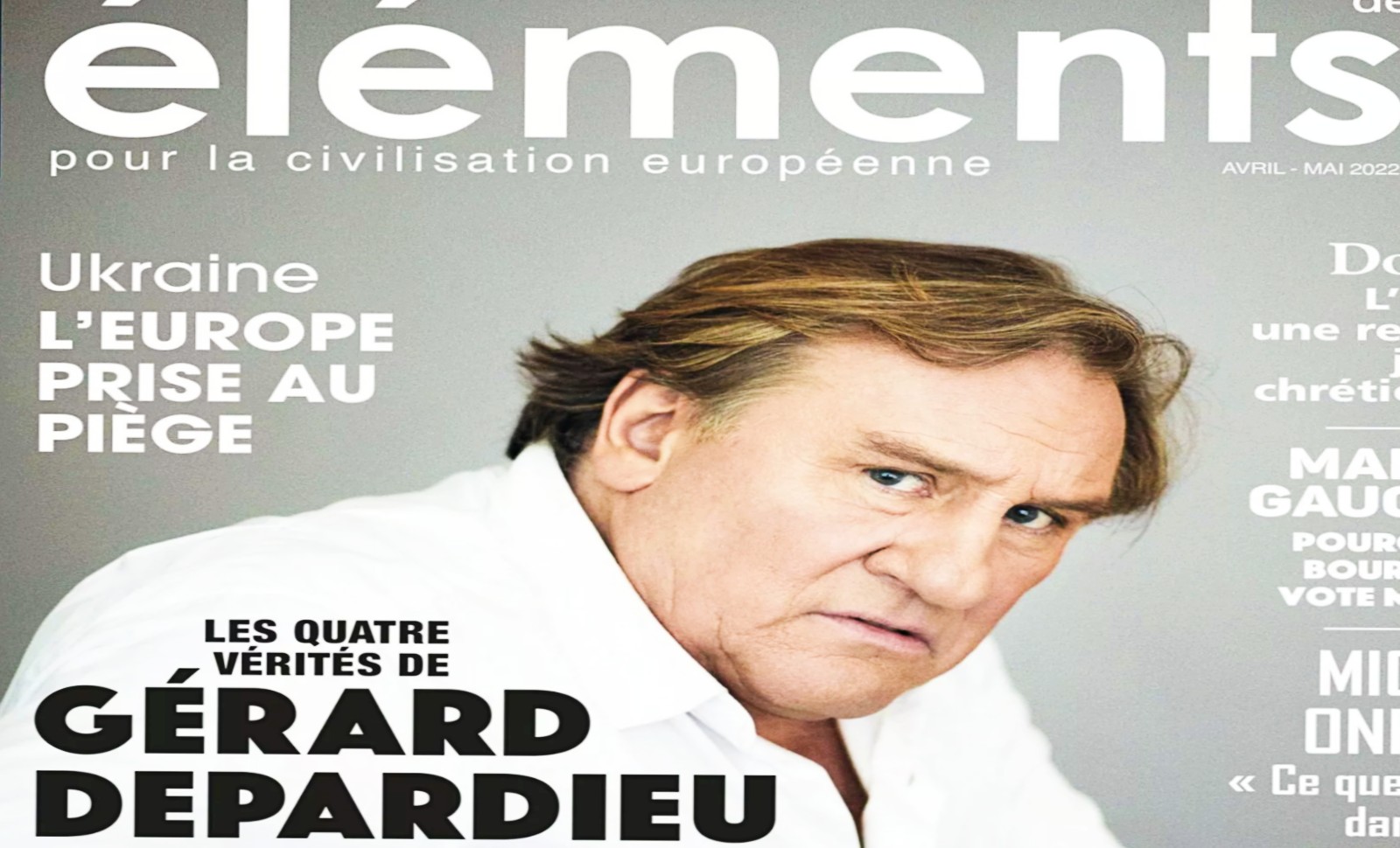 Depardieu encore — et la revue «Éléments»