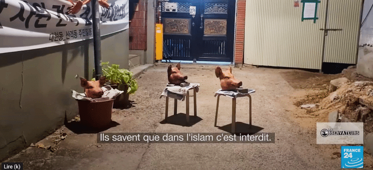 Les Coréens contre les mosquées